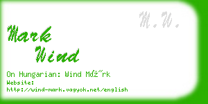 mark wind business card
